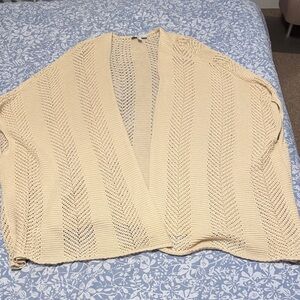 Jessica Simpson Cream Open-Weave Kimono